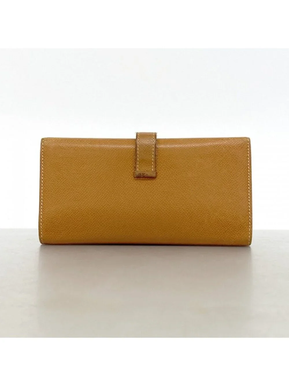Hermes Trifold Wallet Bearn Dupri Veau Epsom Gold Silver